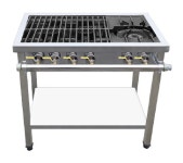 900 우열 신형석쇠 업소용 간택기 가스렌지 영업용 화구 LNG LPG 일자석쇠 좌 : 부자주방