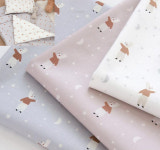 110cm 오가닉 30수 면원단 래빗앤문 3종 : 원단천국