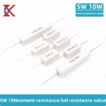 세라믹 시멘트 저항기 5 , 팩 10 개, 0 1R 1K 2 4K 3K 3 3K 5 1K 6 8K 12K 20K 30K 100K 0 25R 0 5R 3R 27R 12R 100R, : GMATORE