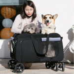 개과천선 프리블 강아지 유모차 대형견 웨건 투명창 메쉬창 다견다묘 : 개과천선스토어