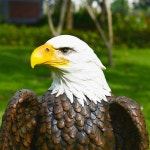 독수리 모형 조류 새 대형 퇴치용 이글 허수아비 장식품 정원 흰머리 조류 퇴치기 피규어 보호 단일상품 : GOODGOOD