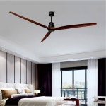 실링팬 나무 천장 선풍기 주파수 전환 무음 식당 가벼운 침실 단순한 홈 거실 리모컨 36인치 블랙+월넛 리모컨 : 감추어진 보화