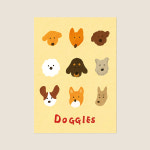 Doggies 셸리 Shelley 아트 프린트 A4/A3/A2/50x70 : 커런트브라운