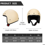 오토바이 오픈 페이스 헬멧 에그쉘 화이트 스쿠터 Casco 파일럿 남성 카페 레이서 오토바이 공장 직매 : 루카스캣