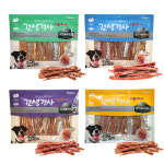 견생견사 콜라겐 스테이크 300g(G) 오리 슬라이스, 150g, 1개 : 바른펫
