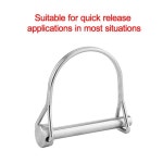 린치핀 스테인리스강 퀵 릴리스 핀 라운드 아치 와이어 샤프트 잠금 안전 커플러 리테이너 농장 트레일러 왜건 잔디 정원 : 글로벌마스터.