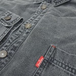 (Cr265)XL 리바이스 80s 흑청 워크 데님 긴팔 셔츠 : 바루사