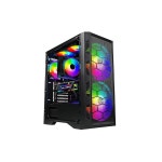Raidmax X6시리즈 강화유리 RGB팬 ATX 컴퓨터 게임케이스 블랙 RGB팬 2개 : 시구왕경
