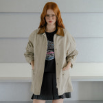 [썸머블프] [노운베러] Leather collar cotton half coat_Beige : 노운베러