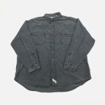 (Cr265)XL 리바이스 80s 흑청 워크 데님 긴팔 셔츠 : 바루사