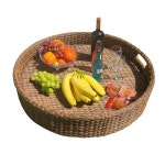 수영장 플로팅 트레이 물에뜨는 펜션 쟁반 조식 라탄 풀빌라 원형 05_Apricot 라운드(60x15) 표준 : 해패정직몰