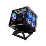 Azza Cube 802 풀타워 블랙 - 컴퓨터 케이스 풀타워, PC, SPCC, 블랙, ATX, MicroATX, Mini-ITX, 게임 : 시구왕경
