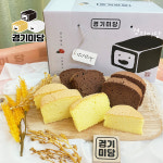 경기미당 100% 국내산 쌀가루 직접구운 카스테라빵 박스포장 (9개입) : 경기미당 공식떡카페