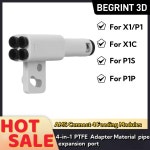 BAMBU LAB 3D 프린터 부품 PTFE 어댑터 재료 파이프  포트 AMS X1 P1S P1P 용 4개의 피딩 모듈 연결 인 1 : 링크코드
