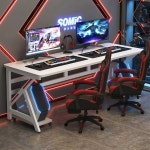 pc방 책상 2인용 컴퓨터 더블 데스크 피씨방데스크 A 120x60x74 (조명 및 의자 제외) : 탑빌리지
