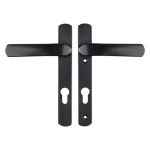 알루미늄 문짝 잠금 피스 패키지 싱글 포인트 핸들 바디 블랙 손잡이 열쇠 : 션샤인신우스토어