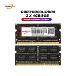 WALRAM DDR4 8GB 램 메모리, DDR3 1600MHz 2666MHz 3200MHz Sodimm 노트북 DDR3L 4GB 2666 1600 1 35V 2V, 2PCs : 글로리25