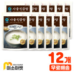 대상 청정원 사골진곰탕500g x 12개,무료배송,미소마켓 : 주식회사 베버리지킹