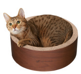 가리가리 고양이 스크래쳐 서클 다크브라운, FREE(One size) : 라인펫