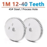 1/10PCS 1M 스퍼 기어 45  강철 원통형 1 모듈 12/13/14/15/167/17/18/19/20/21/22/23/24/2526/2740 톱니 구동 피니언 : 바른플러스