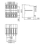 PCB 플러그인 터미널 블록 100 핀 508MM 2EDGVH MDSTBV25/G1508  컨택트 2EHDBV SLD508/180G ME240 : 바른원스톱
