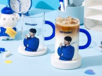 이디야커피 변우석 사인 블루 글라스 600ml : 사이렌홀릭