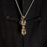 금강저목걸이 법기 액세서리 목걸이 불교구즈 악세서리 제령 순은 구리 다섯 가닥 금강저 펜던트 : 사돈