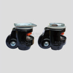 BYLC-40F-BK,BYLC-40S-BK 부영금속공업 비와이하드웨어 높낮이 조절 캐스터 바퀴 휠 블랙 흑색 검정 : 부영금속