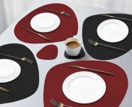 제이에이와이 컴퍼니 | 실리콘 식탁매트 다용도 주방매트 분위기 방수매트 레드블랙 : 제이에이와이컴퍼니