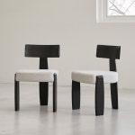 썸앤데코 아이린 애쉬 블랙 원목 카페 인테리어 식탁 의자 : 썸앤데코