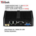 산업용 팬리스 미니 PC 듀얼 LAN 기가비 HD 임베디드 IoT 윈도우 10 11 리눅스 HTPC 셀러론 J6412 J1900 N2840 : 루카스뉴
