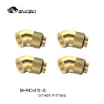 Bykski 45 회전 피팅, 도 어댑터, 단면 커넥터, G1/4 인치 엘보 수냉 B RD45 X, 4 : 글로리26