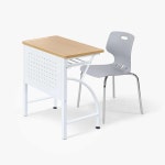 1인용 화이트메카 학교 학원책상 S0712 : 하이솔로몬교구