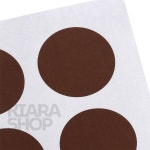 키아라샵 30mm 원형 컬러스티커 60매 브라운 동그라미스티커 다이어리스티커 : 추천키아라샵