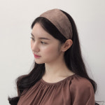 [국내제작/4colors] 가죽 와이드 큐리 레더 헤어밴드 : 더노블