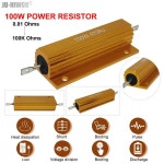 100W RX24 ALUNUM POWER METAL SHELL CASE WIREWOUND RESISTOR 001  05 1 15 2 6 8 10 20 300 1K OHM : 바른코드