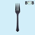 TY 일회용 포크 검정 PP 개별 2000개 포장 : BOB팩