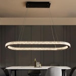 심플한 긴 크리스탈 LED 펜던트 조명, 거실 식당 홀 홈 장식, 걸이식 램프, 실내 : 이토신사