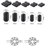 파워 USB 안테나용 페라이트 코어 코드 링 초크 비드 RFI E 노이즈 억제 필터 HD 호환  케이블 35MM 1M : 링크코드