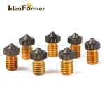 5PCS MK7 MK8/ E3D V6 화산 노즐 황동 PTFE 코팅 02/03/04/05/06/08/10MM 비 스틱 175MM 멘트 HOTEND : 바른바이