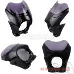 페어링 복고풍 호환 350 오토바이 CB550 FTR250 FTR223 레트로 헤드라이트 유리 360 엔틱 카페 레이서 라이트 프론트 CB500 바이크 CB... 