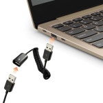 엘앤에스MART | USB 20 수암 나선형 코일 어댑터 케이블 충전용 텔레스코픽 익스텐션 와이어 코드 1M 32FT : 바른플러스