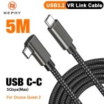 USB 32 C 타입 충전 데이터 코드 오큘러스 퀘스트 3 2  4  스팀용 5M VR 링크 케이블 제품 호환 15 프로 맥스 삼기 호환 호환 호환 : 링크코드