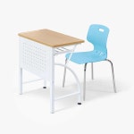 1인용 화이트메카 학교 학원책상 S0712 : 하이솔로몬교구