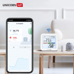 유니콘IOT 스마트 온습도계 WIFI 무선 LCD온습도센서 알림기능 TS-H9 : 유니콘스토어