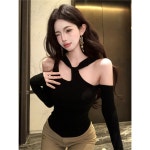 여성 섹시 오프숄더 패션 티셔츠  상의 : CHOSMO