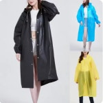 EVA 레인 코트 후드 우의 판초 블랙 컬러 (A0854) : 용천삼리