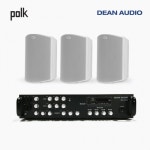 POLK AUDIO 매장 카페 상업용 ATRIUM8 SDI 아웃도어 라우드 스피커 3개+SR-450D 4채널 앰프 음향패키지 : 바르코N샵