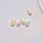 [T 플랫 MS 637] 작고 소중해 핑크꽃 네일스티커 레이스 라인 봄 장미 잎 : 써치네일