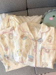 여자 귀여운 캐릭터 커플세트 봄 잠옷 여름 생일선물 긴팔 잠옷 순면 투피스 수면 잠옷 : 이린픽